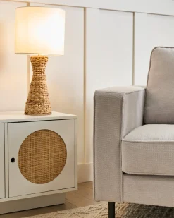 Hot Beliani Lampada da tavolo ATRAI Giacinto d'acqua Naturale Bianco Naturale