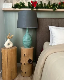 Hot Beliani Lampada da tavolo ATSAS Ceramica scuro Verde