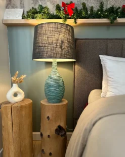 Hot Beliani Lampada da tavolo ATSAS Ceramica scuro Verde
