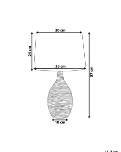 Hot Beliani Lampada da tavolo ATSAS Ceramica scuro Verde