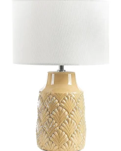 Hot Beliani Lampada da tavolo BALAO Ceramica Giallo Bianco Giallo