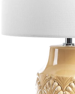 Hot Beliani Lampada da tavolo BALAO Ceramica Giallo Bianco Giallo