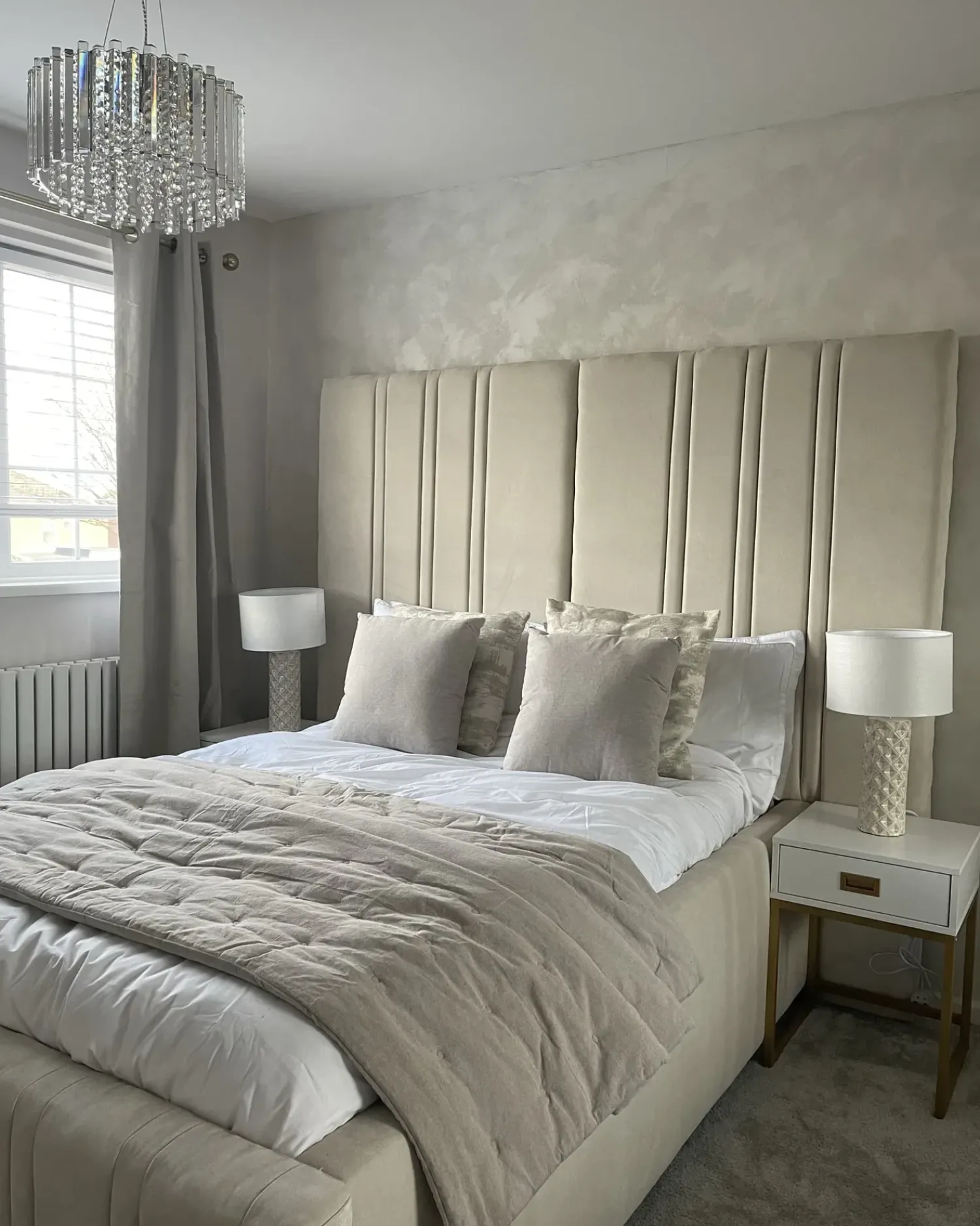 New Beliani Lampada da tavolo BALONNE Ceramica Beige chiaro Beige Bianco
