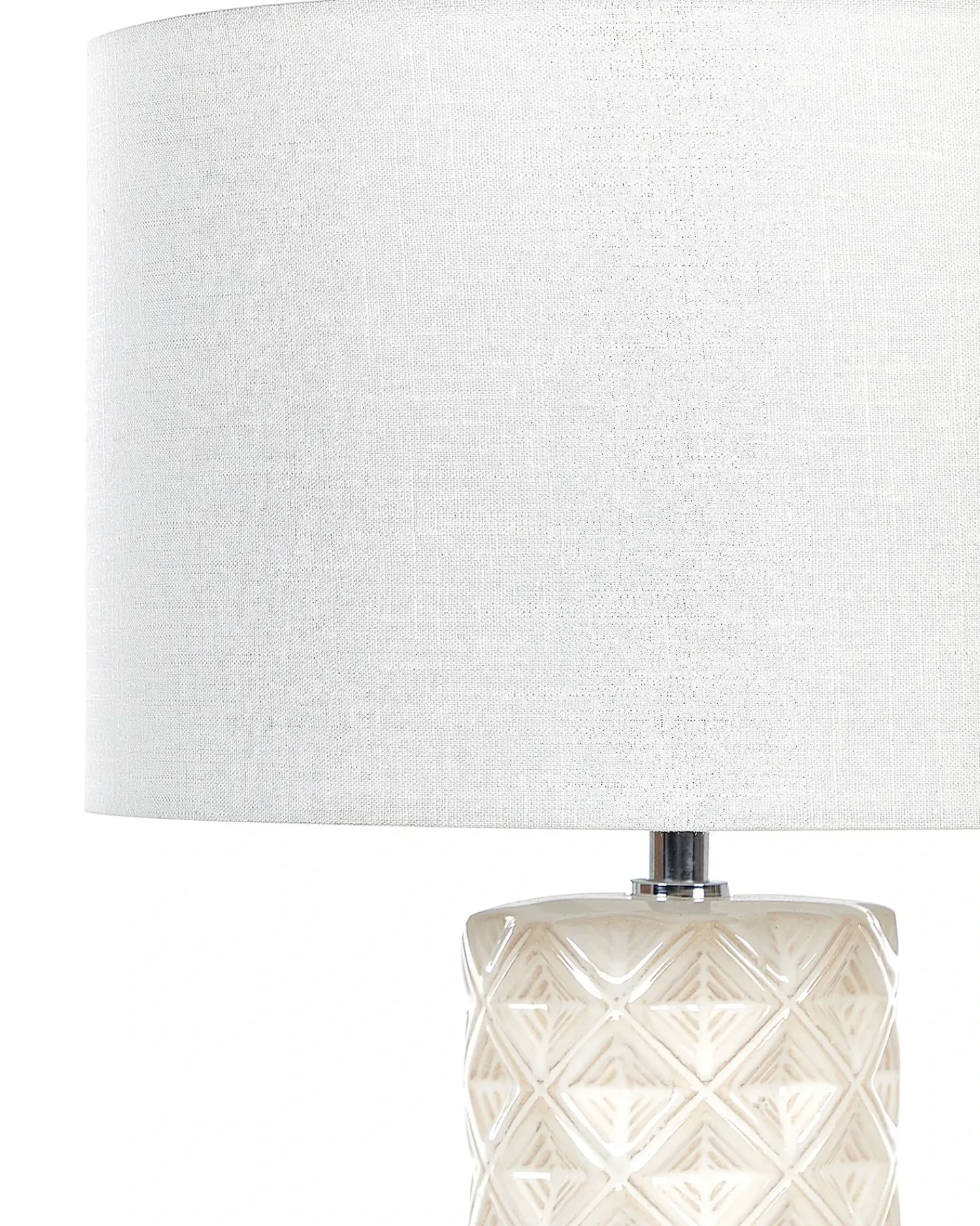 New Beliani Lampada da tavolo BALONNE Ceramica Beige chiaro Beige Bianco