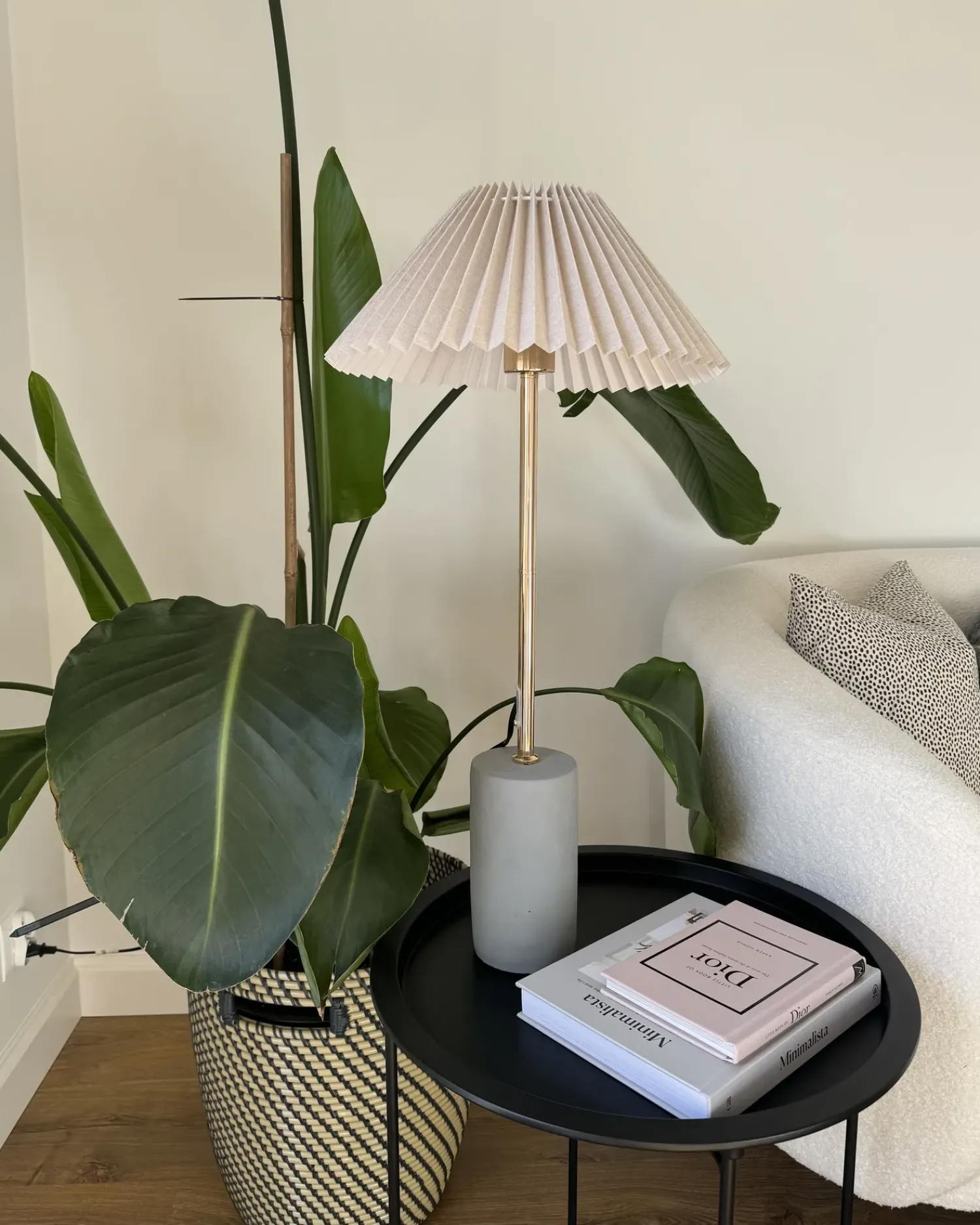 Sale Beliani Lampada da tavolo BALUARTE Lino sintetico Beige Beige Grigio Oro