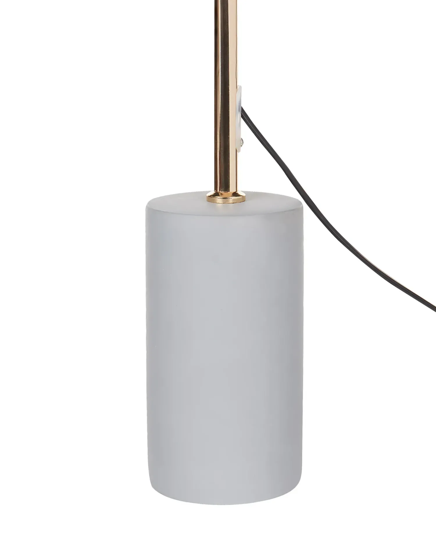 Sale Beliani Lampada da tavolo BALUARTE Lino sintetico Beige Beige Grigio Oro