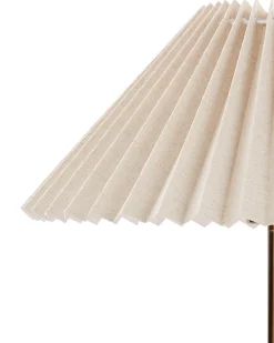Sale Beliani Lampada da tavolo BALUARTE Lino sintetico Beige Beige Grigio Oro