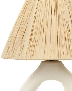 Discount Beliani Lampada da tavolo BARBAS Ceramica Naturale Bianco Naturale