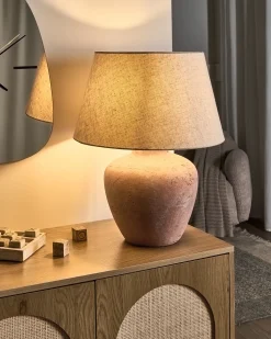 Discount Beliani Lampada da tavolo BARTON Ceramica Marrone