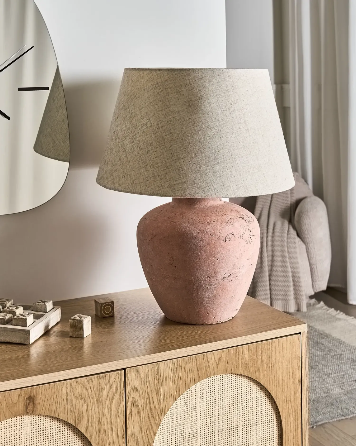 Discount Beliani Lampada da tavolo BARTON Ceramica Marrone