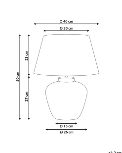 Discount Beliani Lampada da tavolo BARTON Ceramica Marrone