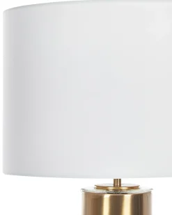 Clearance Beliani Lampada da tavolo BEATTON Metallo Oro Bianco Nero Oro Trasparente
