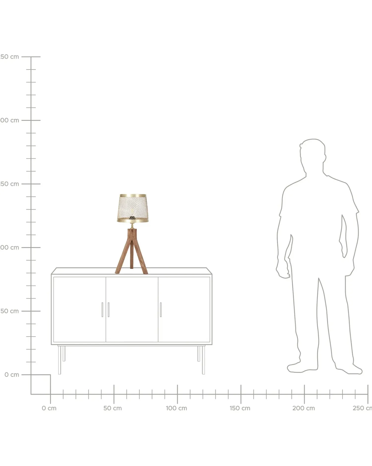 Discount Beliani Lampada da tavolo BEKI Legno di mango Marrone Ottone Marrone