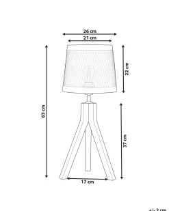 Discount Beliani Lampada da tavolo BEKI Legno di mango Marrone Ottone Marrone