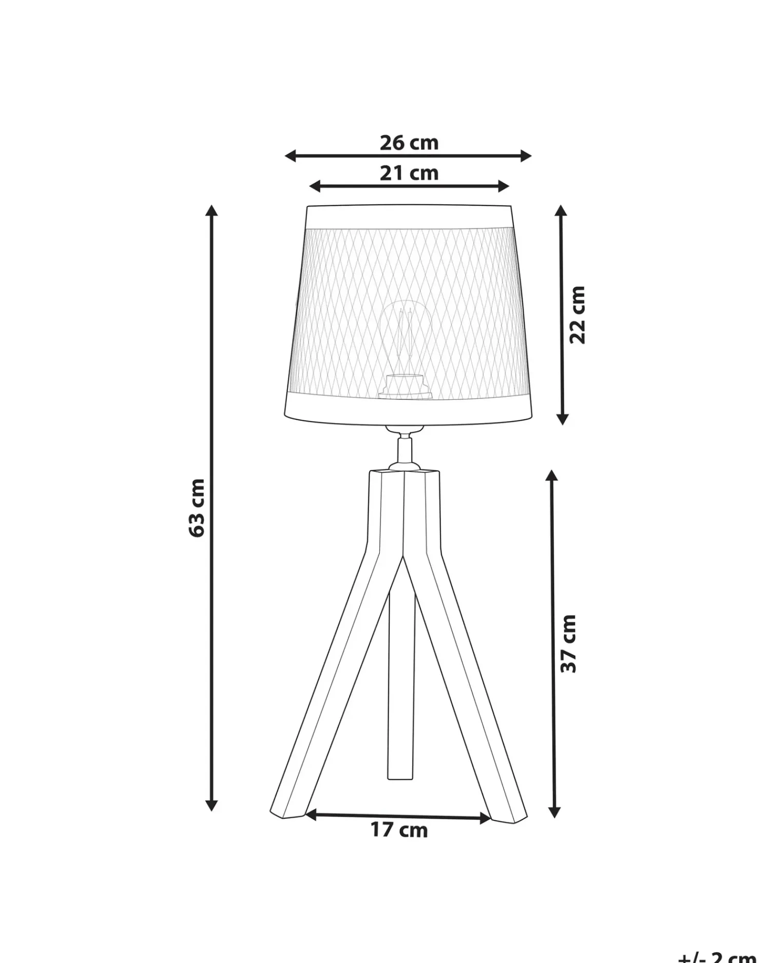 Discount Beliani Lampada da tavolo BEKI Legno di mango Marrone Ottone Marrone