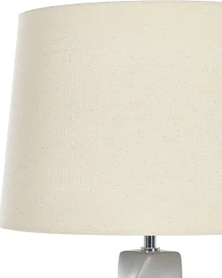 Outlet Beliani Lampada da tavolo BELAYA Ceramica Grigio Beige Grigio