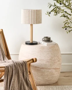 Online Beliani BELESSA Lino Beige chiaro Beige Nero