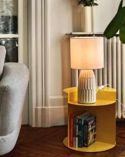 Hot Beliani Lampada da tavolo BELIHUL Ceramica sporco Bianco