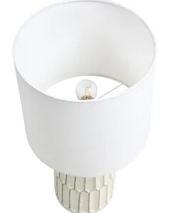 Hot Beliani Lampada da tavolo BELIHUL Ceramica sporco Bianco