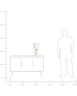 Hot Beliani Lampada da tavolo BELIHUL Ceramica sporco Bianco