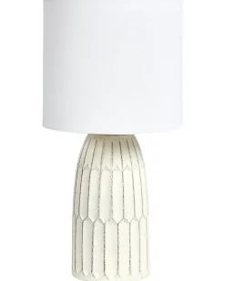 Hot Beliani Lampada da tavolo BELIHUL Ceramica sporco Bianco