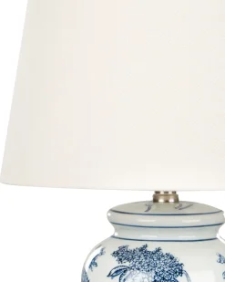 Best Beliani Lampada da tavolo BELUSO Porcellana Bianco/Blu Bianco Blu