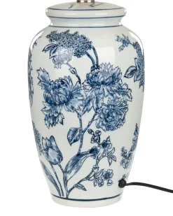 Best Beliani Lampada da tavolo BELUSO Porcellana Bianco/Blu Bianco Blu