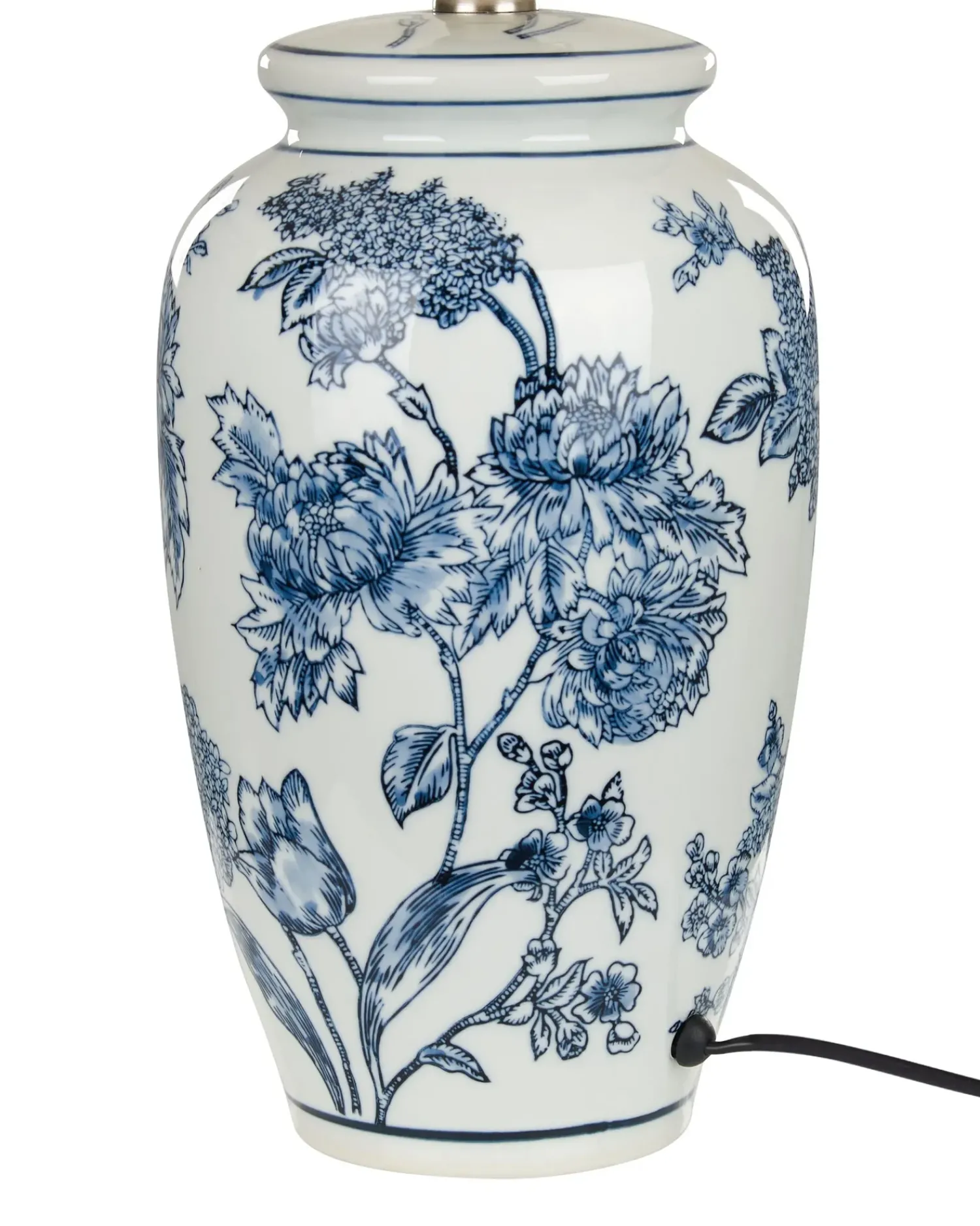Best Beliani Lampada da tavolo BELUSO Porcellana Bianco/Blu Bianco Blu