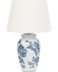 Best Beliani Lampada da tavolo BELUSO Porcellana Bianco/Blu Bianco Blu