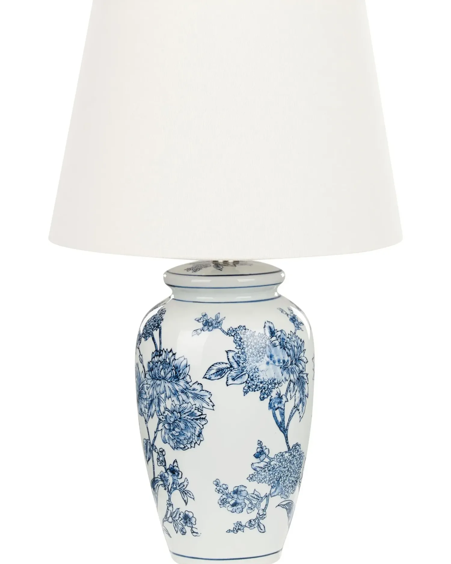 Best Beliani Lampada da tavolo BELUSO Porcellana Bianco/Blu Bianco Blu
