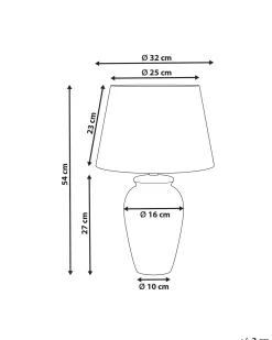 Best Beliani Lampada da tavolo BELUSO Porcellana Bianco/Blu Bianco Blu
