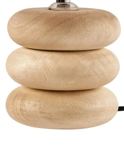 Online Beliani Lampada da tavolo BETWA Legno di mango Marrone chiaro Beige Marrone