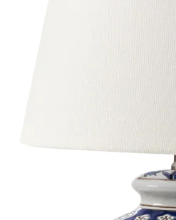 Sale Beliani Lampada da tavolo BIJELA Porcellana Bianco/Blu Bianco Blu