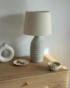Online Beliani Lampada da tavolo BILLY Ceramica sporco Bianco
