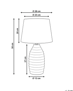 Online Beliani Lampada da tavolo BILLY Ceramica sporco Bianco