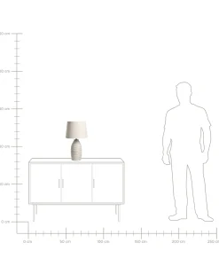 Online Beliani Lampada da tavolo BILLY Ceramica sporco Bianco