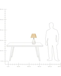 Clearance Beliani Lampada da tavolo BLANCO Vetro Naturale Naturale Trasparente
