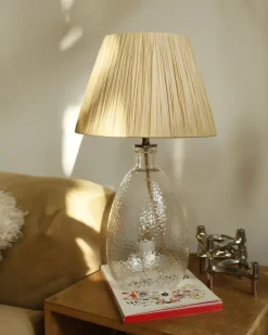 Clearance Beliani Lampada da tavolo BLANCO Vetro Naturale Naturale Trasparente
