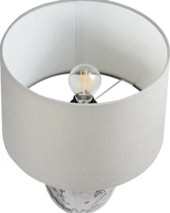 Hot Beliani Lampada da tavolo BONELLI Grigio Trasparente Grigio