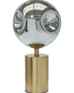 Hot Beliani Lampada da tavolo BOYD Metallo Ottone Argento Ottone