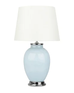 Sale Beliani Lampada da tavolo BRENTA Ceramica Azzurro Bianco Blu