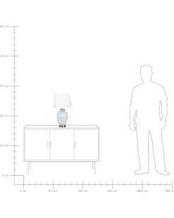 Sale Beliani Lampada da tavolo BRENTA Ceramica Azzurro Bianco Blu