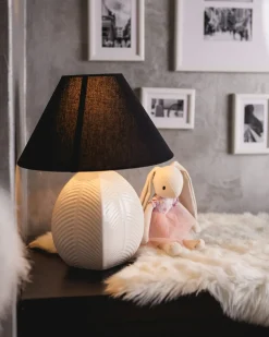 Best Beliani Lampada da tavolo CADENA Ceramica Beige Beige Nero