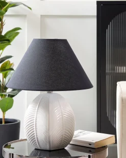 Best Beliani Lampada da tavolo CADENA Ceramica Beige Beige Nero