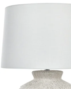 Online Beliani Lampada da tavolo CAINE Ceramica Beige chiaro Bianco Beige