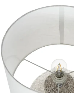 Online Beliani Lampada da tavolo CAINE Ceramica Beige chiaro Bianco Beige