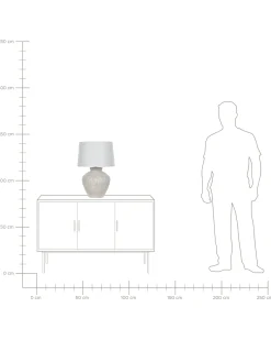 Online Beliani Lampada da tavolo CAINE Ceramica Beige chiaro Bianco Beige