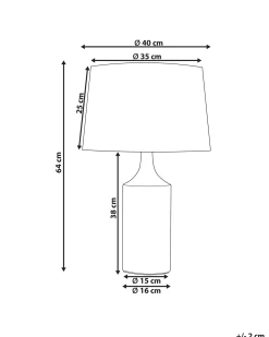 Best Beliani Lampada da tavolo CALVAS Ceramica Multicolore Bianco Beige Grigio