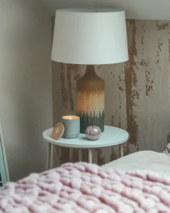 Best Beliani Lampada da tavolo CALVAS Ceramica Multicolore Bianco Beige Grigio