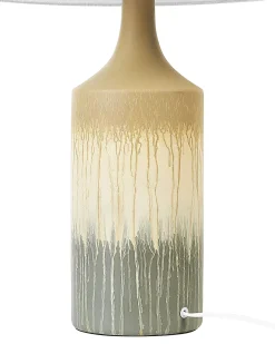 Best Beliani Lampada da tavolo CALVAS Ceramica Multicolore Bianco Beige Grigio